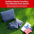 thumbnail image 7 of M2 BASICS Premium First Aid Kit (Includes 2 Mini Kits + Stylish Bag) Executive Gray, 7 of 7