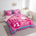 thumbnail image 3 of Homewish Teens Girls Volleyball Gamer Bedding Comforter Set 7-Piece,Girl Sport Game King Bedding Sets,Stars Love Heart Ultra Soft Bed Sheets,Breathable Home Decor,Reversible, 3 of 8