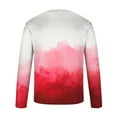thumbnail image 5 of UVEASISHA Long Sleeve Graphic Tees for Men Fashion Tie Dye Print T-Shirts Big and Tall Casual Crewneck Workout Shirt Hipster Stylish Streetwear Tee Shirts Red 5XL, 5 of 5