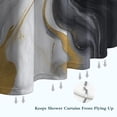 thumbnail image 6 of Black White Gold Marble Pattern Shower Curtain 36"x72" ,Bathroom Decorative Shower Curtains Set with 12 Hooks,Modern Waterproof Washable Shower Curtain, 6 of 6