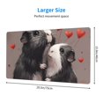 thumbnail image 2 of Kdxio Heart Guinea Pig Couple Print Large Gaming Mouse Pad,Non-Slip Base,Water Resist Keyboard Pad for Gamer,Office & Home,29.5 x 15.8 in, 2 of 6