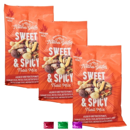 Nature s Garden Sweet & Spicy Trail Mix Snack 4 oz 3 Pack Healthy Nut and Sticks Blend for On-the-Go Snacking Camping Travel Daily Treats with Snoep in Beperkte Oplage