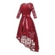 thumbnail image 5 of Lucakuins Vestido de fiesta de cóctel alto y bajo con encaje floral para mujer Vestidos de noche para baile de graduación Lucakuins moda, 5 of 7