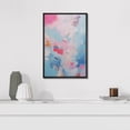 thumbnail image 3 of IDEA4WALL Framed Canvas Print Pink Baby Pastel Blue Landscape Abstract Geometric Wall Art Minimalism Decorative Colorful Mid-Century Illustration for Living Room, Bedroom - Black 24"x36", 3 of 5