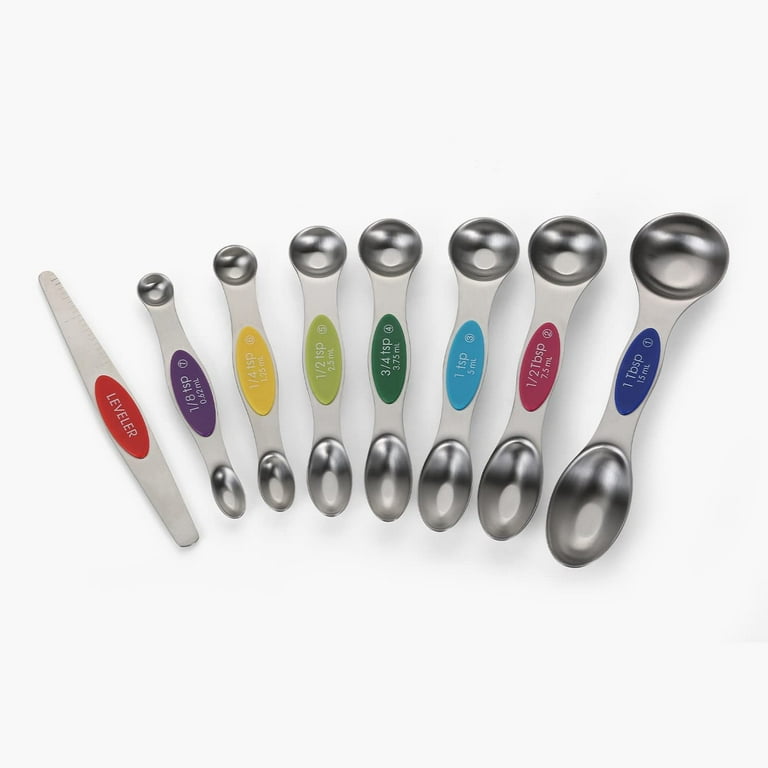  Magnetic Measuring Spoons Set Stainless Steel Double