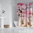 thumbnail image 2 of Pioneer Flower Floral Print Pattern Shower Curtain 72"x84" ,Bathroom Decorative Shower Curtains Set with 12 Hooks,Modern Waterproof Washable Shower Curtain, 2 of 6