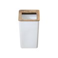 thumbnail image 3 of Modern Simple Style Nordic Trash Bin with Bamboo Lid and Humanized Pressure Ring Design for Kitchen, Bathroom, Bedroom Household Use, 3 of 5
