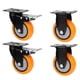 thumbnail image 1 of Ruedas de 4 Piezas Rueda de PVC Rodamientos de Bolas Dobles Sin Ruido Ruedas de Servicio Pesado de 4 Pulgadas para Restaurante con Carro, 1 of 8