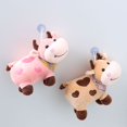 thumbnail image 4 of Great Gifts Super Soft Cute Cartoon Kawaii Calf with Scarf Plush Toy Bull Doll Little Color Cow Doll PINK, 4 of 8