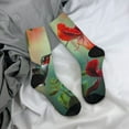 thumbnail image 5 of Balery Hummingbird Floral Paradise Pattern Crew Socks Unisex– Soft & Breathable Socks for Men & Women, One-Size Fits Most (US 5-11), Comfortable & Durable for Daily Wear, 5 of 6
