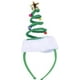 thumbnail image 1 of Diadema elástica para árbol de Navidad con campanas, gorro de Papá Noel, talla única, 1 of 5