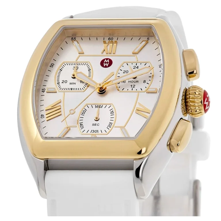 MothersDay Only SALE!! MICHELE rubber watch Michele Deco Sport Chronograph with Pink Silicone Strap  main image 4