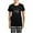 With Checker Pant, variant on - Black Frenchie Ladybug Pajamas - Women's Short Sleeve Print T-Shirt and Pants Dark Cotton Pajama Set