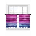 thumbnail image 2 of Pink Blue Purple Gradient Sheer Curtains 54 Inches Long 2 Panels Mount Decorative Texture Light Filtering Semi Sheer Window Curtains Drapes for Bedroom Living Room 52"x54", 2 of 7