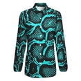 thumbnail image 4 of Blue Snake Pattern Long Sleeve Blouse Woman Streetwear Casual Shirts Summer Oversize Woman Streetwear Clothing Birthday Present, 4 of 7