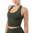 thumbnail image 7 of YITTY Active Women's Ultraluxe Built-in Bra Tank Top, Athleisure, 4-Way-Stretch, Dark Olive, M, 7 of 7