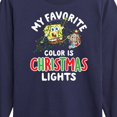 thumbnail image 3 of SpongeBob SquarePants - My Favorite Color Is Christmas Lights - Toddler And Youth Long Sleeve Graphic T-Shirt, 3 of 6