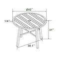 thumbnail image 6 of Belmont Home San Marino 42" Round Aluminum Outdoor Dining Table in Black, 6 of 14