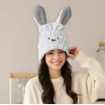thumbnail image 3 of Bathroom Accessories Bath Fine Fiber Hair Towels for Kids with Cute Rabbit Ear Design Soft Coral Absorbent Hair Cap Multicolor, 3 of 5