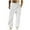 White, variant on Straight Leg Pants for Men Loose Fit Lounge Pants Hippie Yoga Pants Elastic Waist Pants Lightweight Yellow