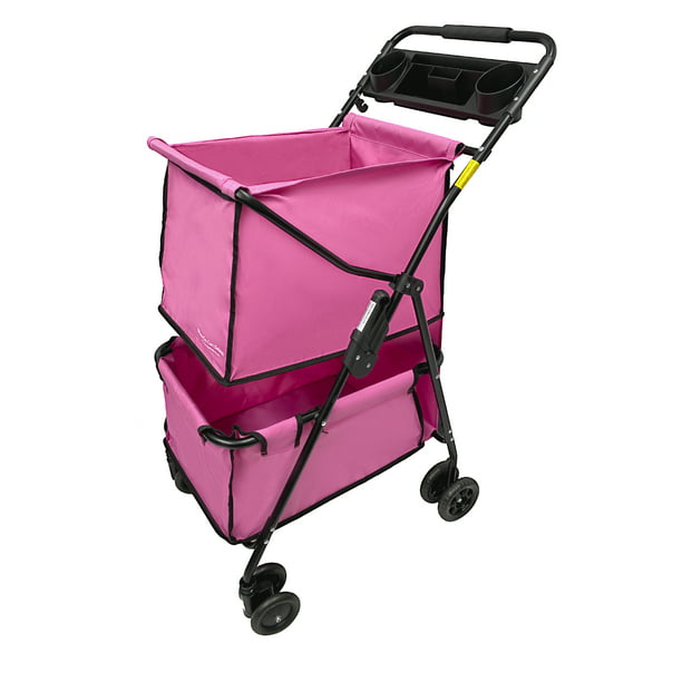 EasyGo Deluxe Cart Folding Grocery Shopping and Laundry Utility Cart ...