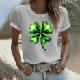 thumbnail image 2 of Funny St Patricks Day Shirts for Women Funny Graphic Shirt Comfy Casual Crewneck Short Sleeve Tee Shirts Tops (M, Gray), 2 of 5