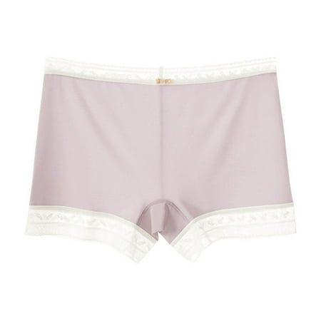 Maean Women s Under Shorts for Dresses High Waist Lace Floral Trim Underwear Ladies Boyshorts Boxers Panties