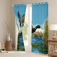 thumbnail image 3 of Manfei Rustic Mallardc Black Out Curtains,Lake Lotus Leaf Curtains Pack of 2 (42x63 Each),Country Farmhouse Lodge Bedroom Curtains For Kids,Breathable Home Decor, 3 of 6
