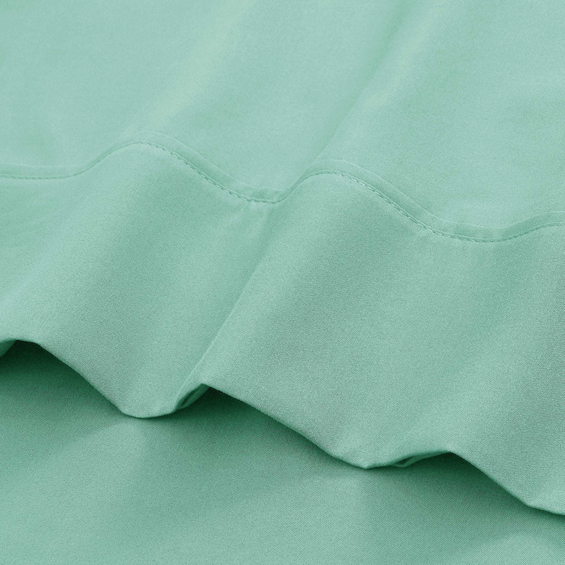 Mainstays Super Soft Brushed Microfiber Bed Sheet Set, Green Mint, Twin-XL, 3 Piece