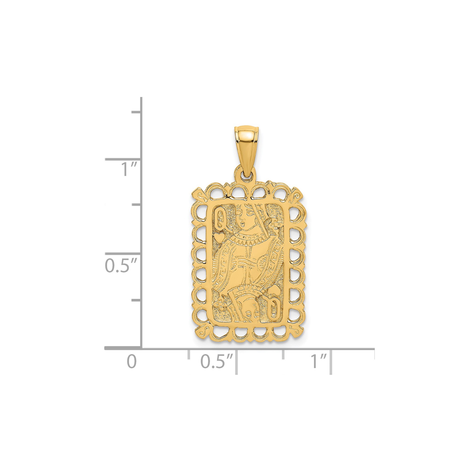 Pendentif Breloque Carte à Jouer En Or Massif Jaune 14 Carats (14K) - 2,7 G - Sertie De Zirconium Cubique - Neuf Avec étiquettes