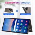thumbnail image 4 of Dteck for Samsung S24 Ultra Case With Card Holder & Screen Protector,Women Flower Magnetic Back Flip Wallet Case Phone Case for Samsung Galaxy S24 Ultra 5G,Gray, 4 of 8