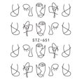 thumbnail image 3 of destyer Cartoon Animal Line Drawing Nail Stickers DIY Fake Full Nail Tip Decals Beauty Art Tools, 3 of 8