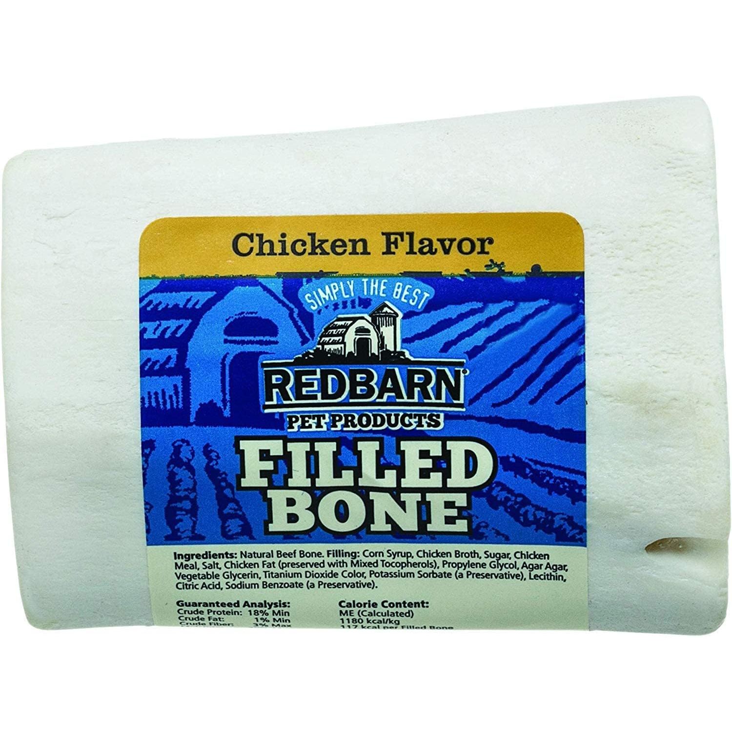 Redbarn Filled Dog Bones, Natural LongLasting Dental Treats; Suitable