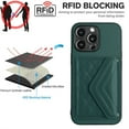 thumbnail image 4 of ELEHOLD Wallet Crossbody Case for iPhone XR Case with Flip Card Slots RFID Blocking Function Magnetic Closure Stand Detachable Crossbody Shoulder Strap for Women Girls,green, 4 of 8