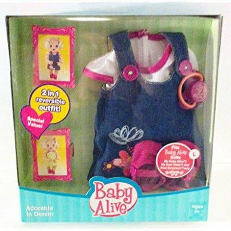 baby alive 2 in 1 reversible outfit adorable in denim (for my baby alive, my ..