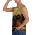 thumbnail image 3 of Goofa Majestic Butterfly Sunset Printed Men's Sleeveless T-Shirt - Athletic Gym Workout Tank Top for Men - Moisture-Wicking, UPF 30+ Quick-Dry Muscle Tee-X-Large, 3 of 8