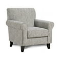 thumbnail image 3 of Southern Home Furnishings Bates Charcoal Fabric Dayle Indigo Accent Chair - Gray, 3 of 7