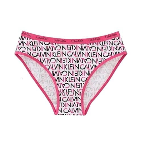 Calvin Klein Girls Graphic 6PK Bikini Panty (X-Large / 16-18, Assorted  Print/Solid)
