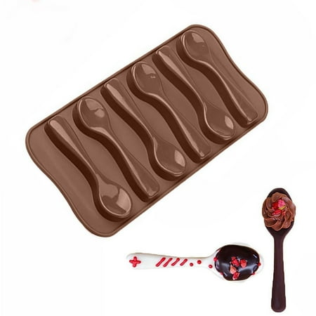 

LASHALL Silicone Spoon Baking Mold Chocolate Candy Jelly DIY Mold Baking Tool Brown(Buy 2 Get 1 Free Ship 3)