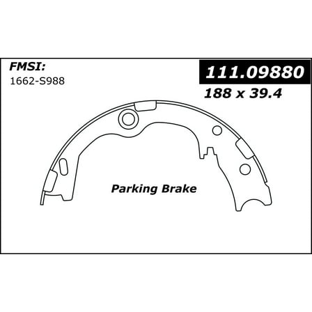 Centric 111.09880 Centric Brake Shoes