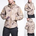 thumbnail image 2 of DeHolifer Men's Winter Coat Windproof Camouflage Zipper Pockets Long Sleeve Hooded Casual Jacket Yellow 2XL, 2 of 8