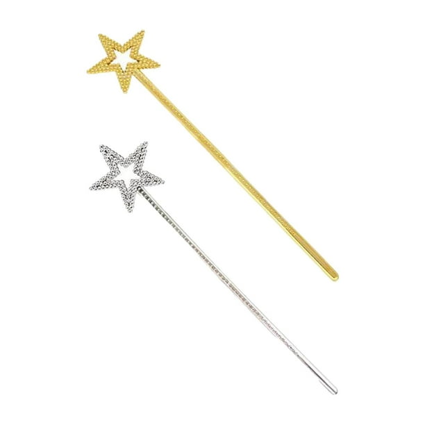 Set De 2 Accesorios Para Disfraz De Niña – Varita De Estrella Y Diadema De Plástico Para Fiestas Y Juegos De Rol