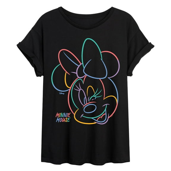 Disney - Minnie Color Portrait Oversized - Womens Oversized Graphic T-Shirt