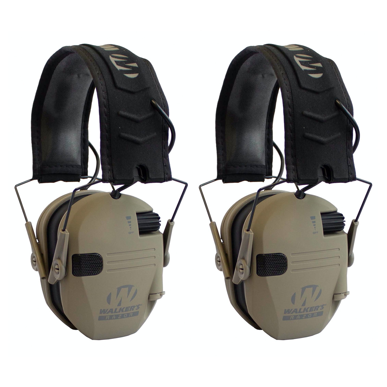 Walkers Razor Slim Protection Electronic Shooting Ear Muffs, Dark Earth