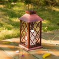 thumbnail image 2 of Linterna solar colgante para jardín – LED parpadeante sin llama – Linterna de misión para mesa, exterior, fiesta, etc., 2 of 5