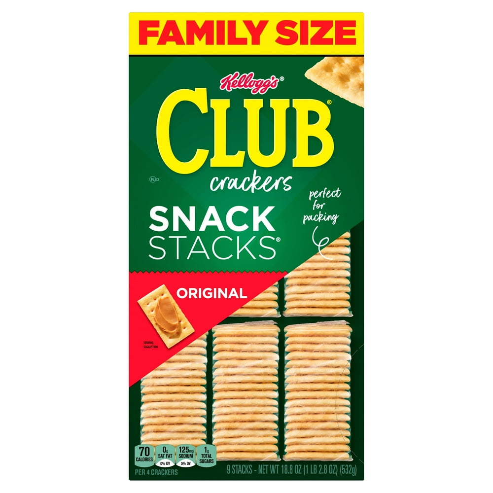 Club Crackers Original Snack Stacks Family Size Lunch Box Snacks 18.8