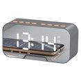 thumbnail image 2 of Fairnull Alarm Clock Radio Creative Mirror LED Display Portable LED Clock Wireless Bluetooth-compatible Speaker for Bedroom, 2 of 11