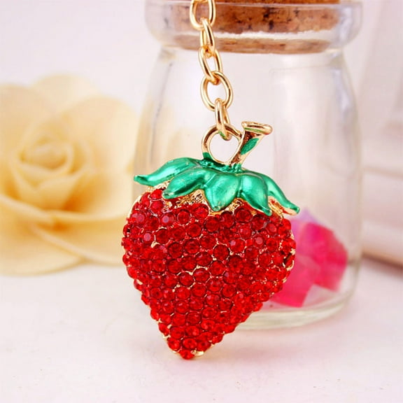 HOMEMAXS  Bag Pendant Car Hanging Decoration Key Chain Cute Rings Red