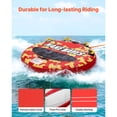 thumbnail image 3 of KFFKFF Towable Tubes for Boating, 2-Rider Inflatable Boat Tubes and Towables, 340lbs Capacity Water Sport Tube for Boat to Pull - with Anti-Slip Pad, 3 of 9