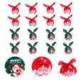thumbnail image 3 of CIMAXIC christmas 100Pcs Christmas Rabbit Ear Gift Candy Bags Party Nougat Gift Packing Bags,8.66"X5.31"X5.31", 3 of 5
